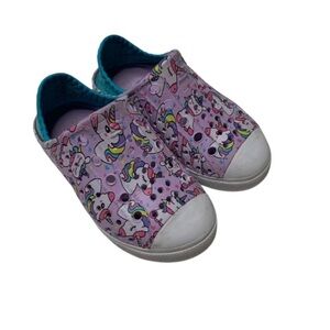 Unicorn Print toddlers size 8 Shoes - Purple